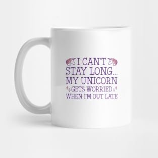 My Unicorn Gets Worried Mug